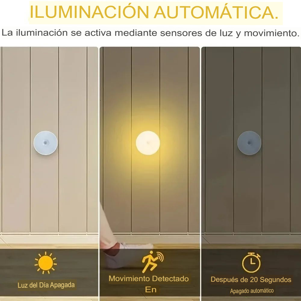 Lámpara LED inteligente con sensor de movimiento